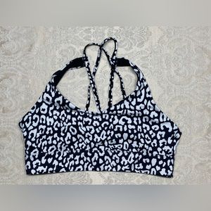 Zyia Leopard black and white Sports Bra